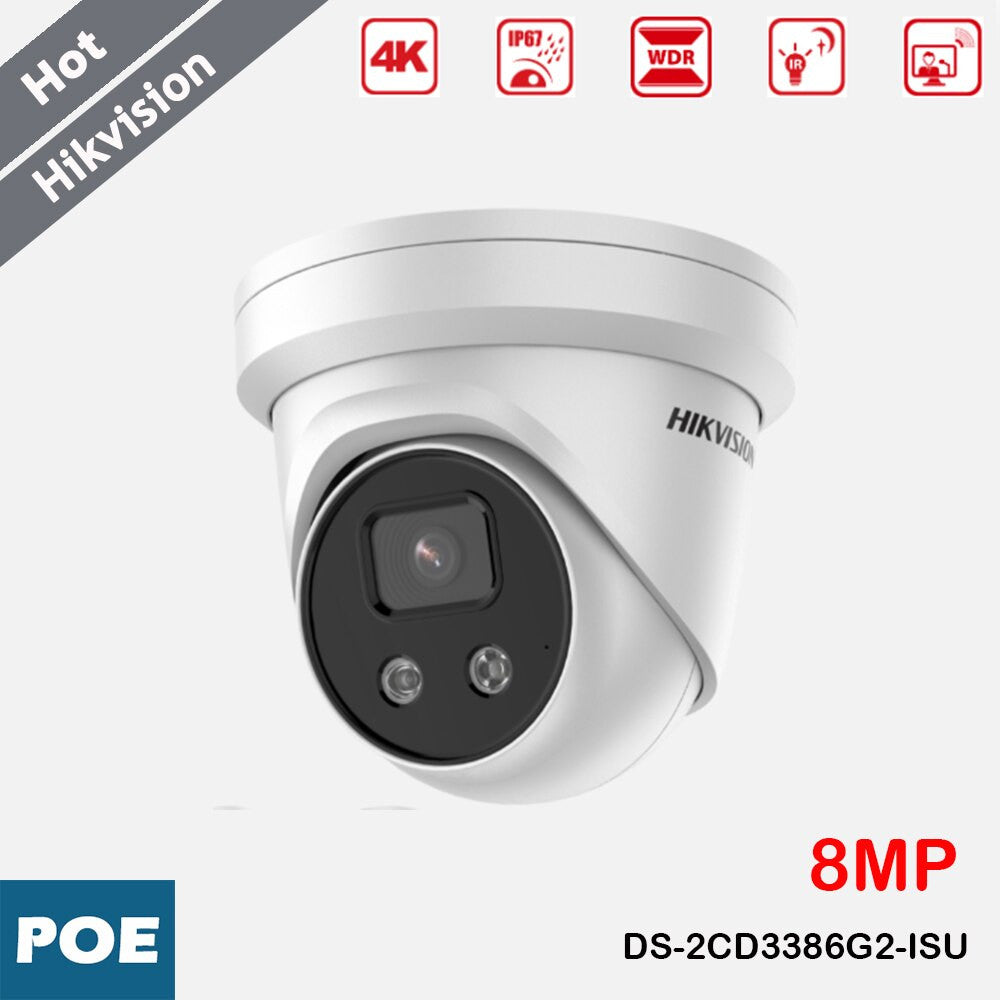 Hikvision 8MP IP Camera 4K Waterproof Security Camera AcuSense DarkFighter-3