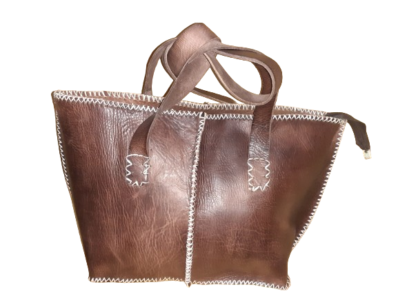 Bolso Mujer  Vacuno hilo blanco Mediano-6