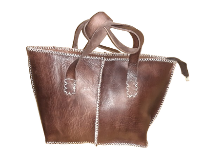 Bolso Mujer  Vacuno hilo blanco Mediano-6