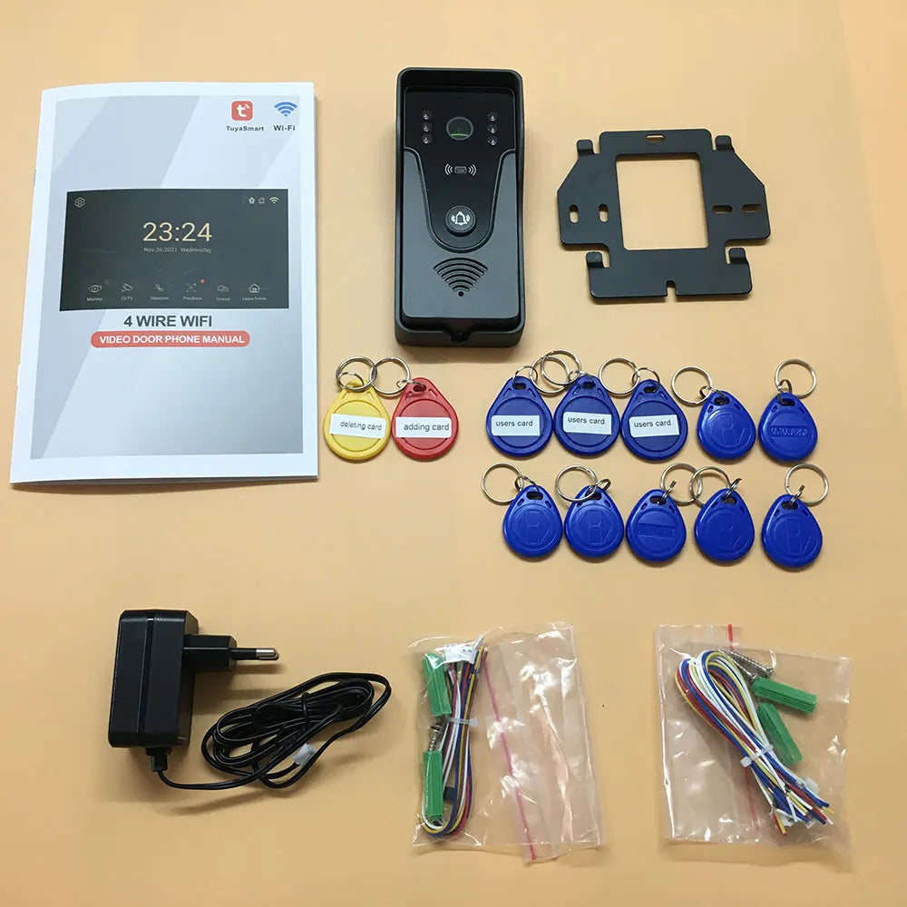 Wireless Smart Video Doorbell with Touch Screen