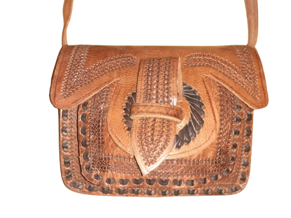 Bolso labrado vacuno tira Mediano-4