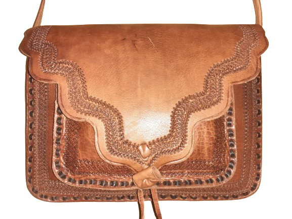 Bolso cuadrado de cuero vacuno L-0