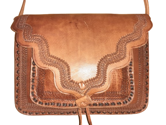 Bolso cuadrado de cuero vacuno L-0