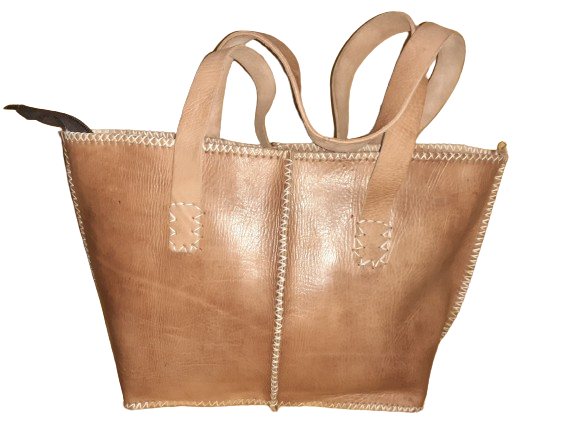 Bolso Mujer  Vacuno hilo blanco Mediano-0