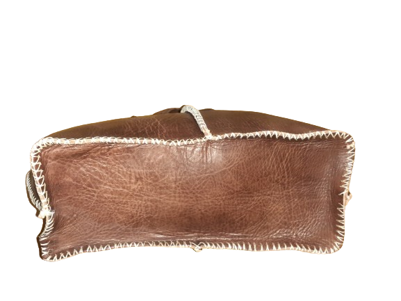 Bolso Mujer  Vacuno hilo blanco Mediano-4