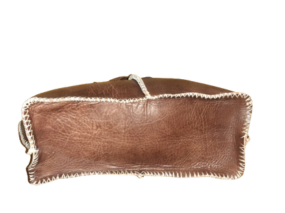 Bolso Mujer  Vacuno hilo blanco Mediano-4