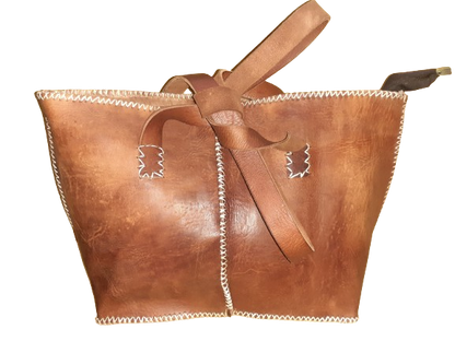 Bolso Mujer  Vacuno hilo blanco Mediano-8