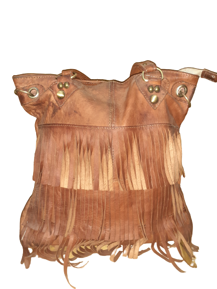 Bolso con flecos de asa