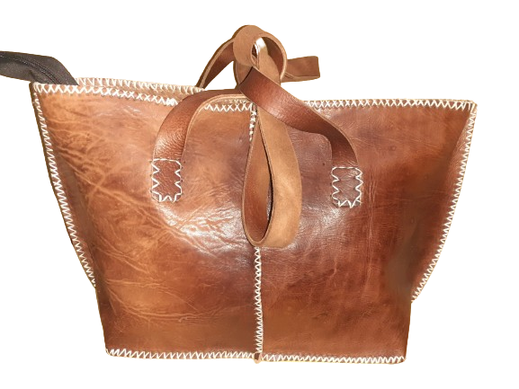 Bolso Mujer  Vacuno hilo blanco Mediano-7