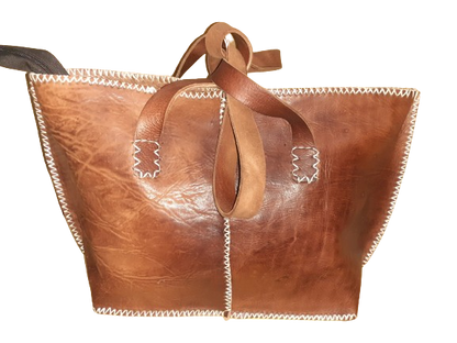 Bolso Mujer  Vacuno hilo blanco Mediano-7