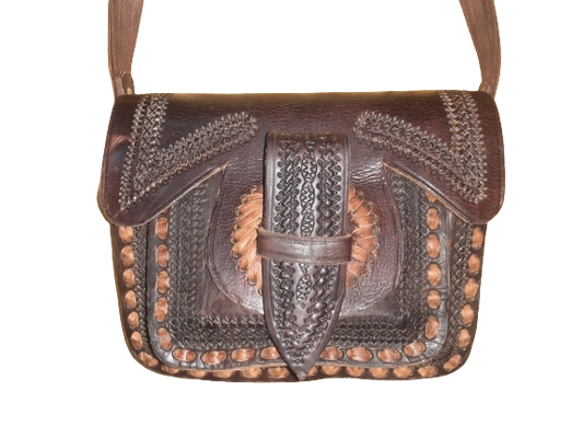 Bolso labrado vacuno tira Mediano-0