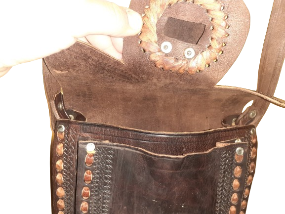 Bolso labrado vacuno tira Mediano-2