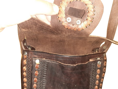 Bolso labrado vacuno tira Mediano-2