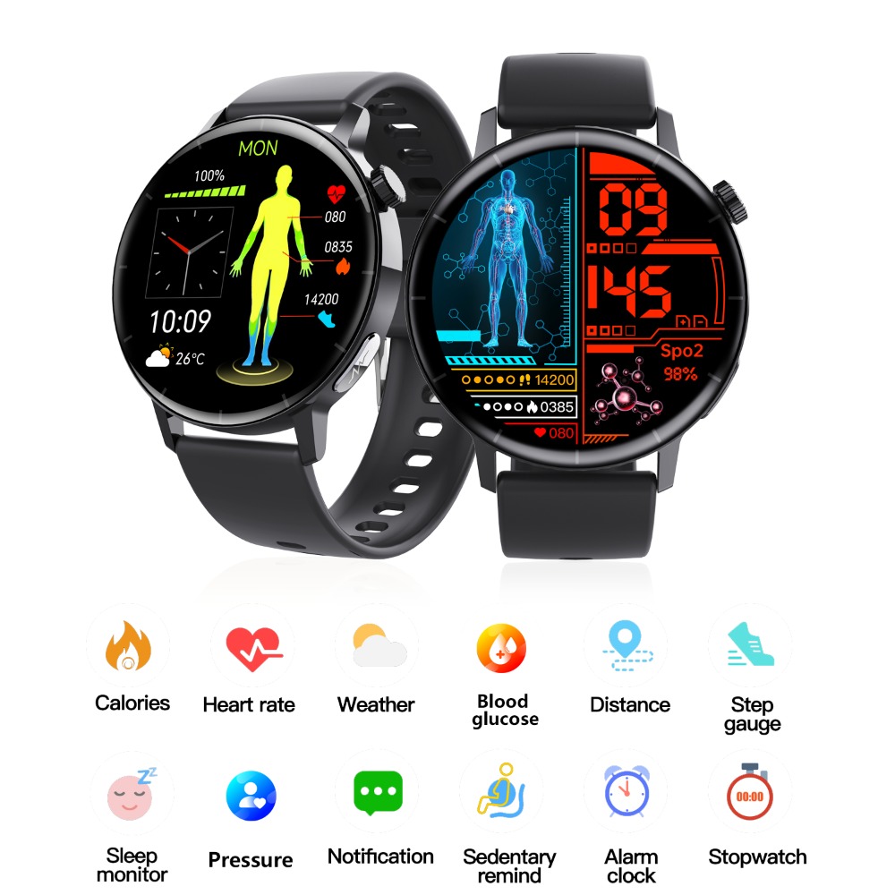 ECG monitor Smart Watch Non Invasive Blood Glucose Smart Watch with Blood Component Analysis-1