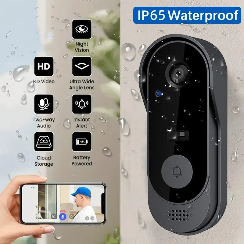 NNEOBA Wireless Video Doorbell with Camera & Intercom