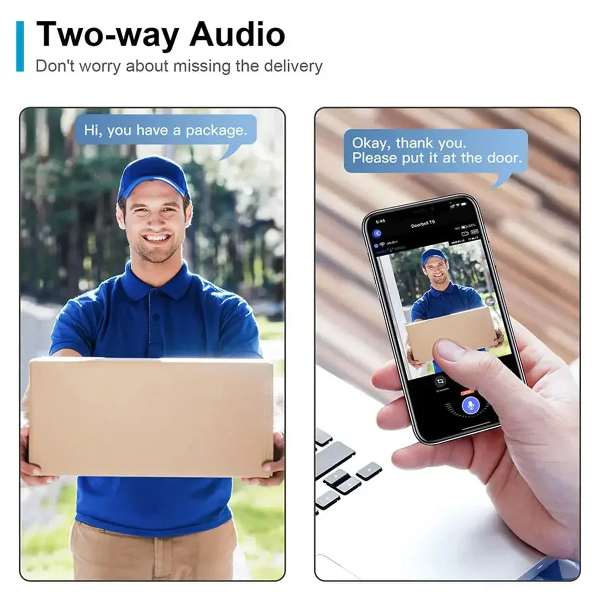 M8 Wireless Video Doorbell Camera (1080p HD)