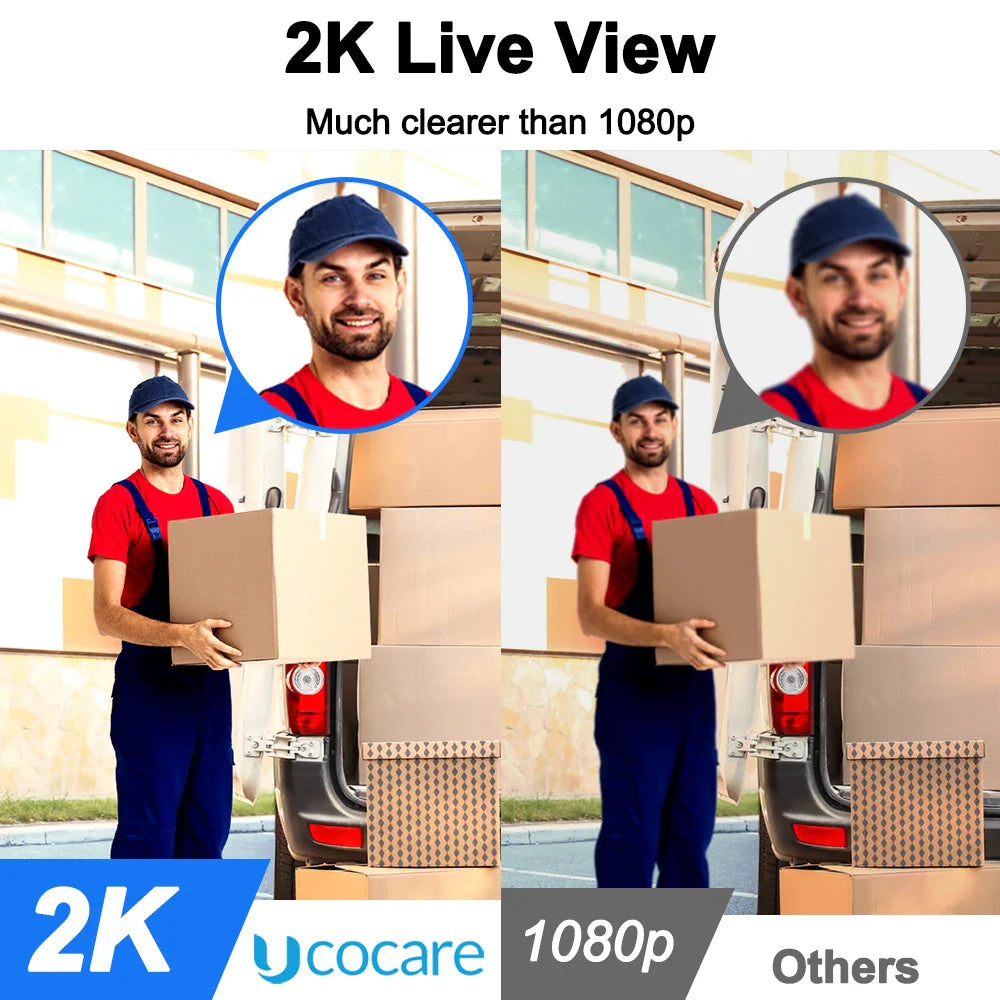 NNEOBA 2K Wireless Video Doorbell with Chime