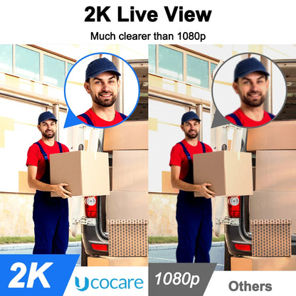 NNEOBA 2K Wireless Video Doorbell with Chime