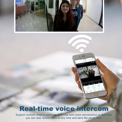 NNEIDS Smart Wifi Video Doorbell With Night Vision & Motion Detection - 2-Way Intercom - 32Gb Sd Card - Black