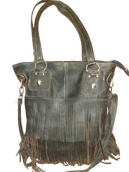 Bolso con flecos de asa