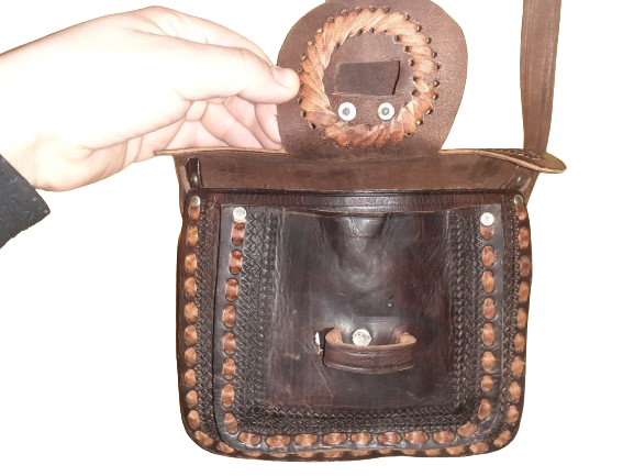 Bolso labrado vacuno tira Mediano-1