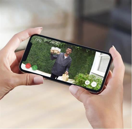 Ring Video Doorbell Wired - Black - HD Video - Advanced Motion Detecti