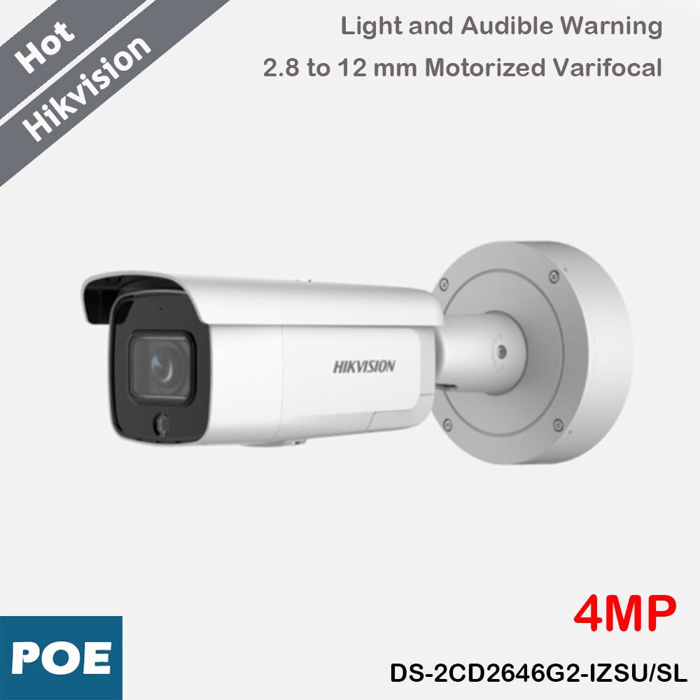 Hikvision 4MP DS-2CD2646G2-IZSU/SL Strobe Light and Audible Warn Motorized