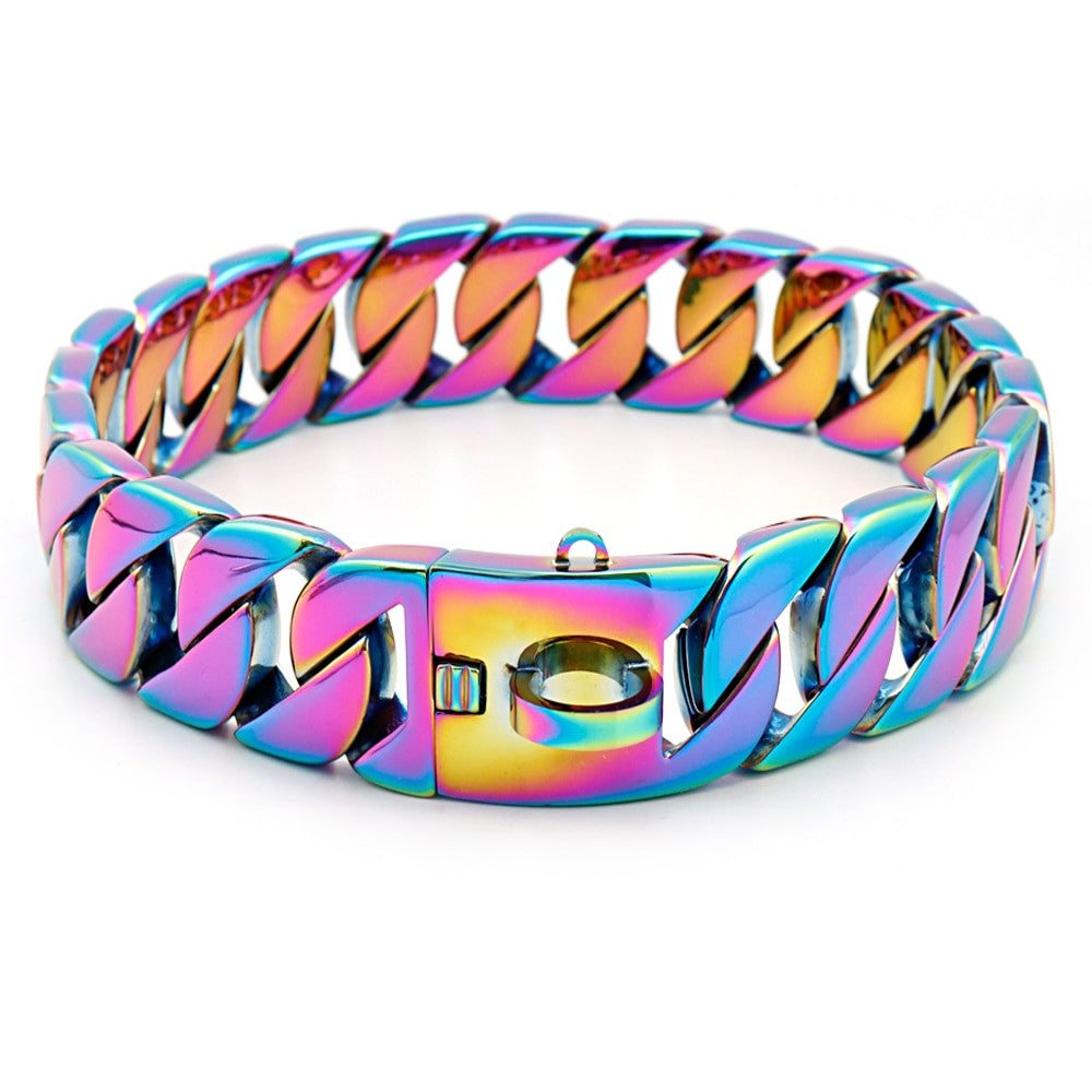 Strong Metal Dog Chain Collars-7