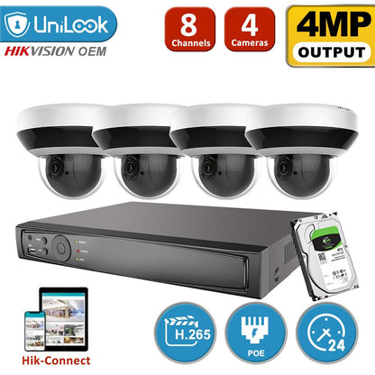 Hikvision OEM 8CH 4MP CCTV System H.265+ NVR with PTZ IP Kit-6